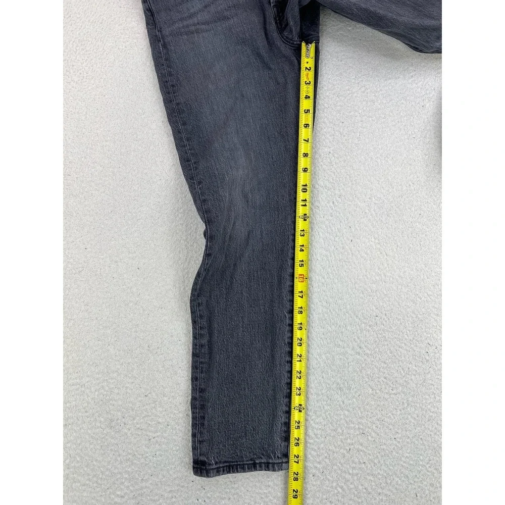 Levis 501 S Skinny Jeans Mens 30x28 Gray Slim Stretch Denim Charcoal Wash
